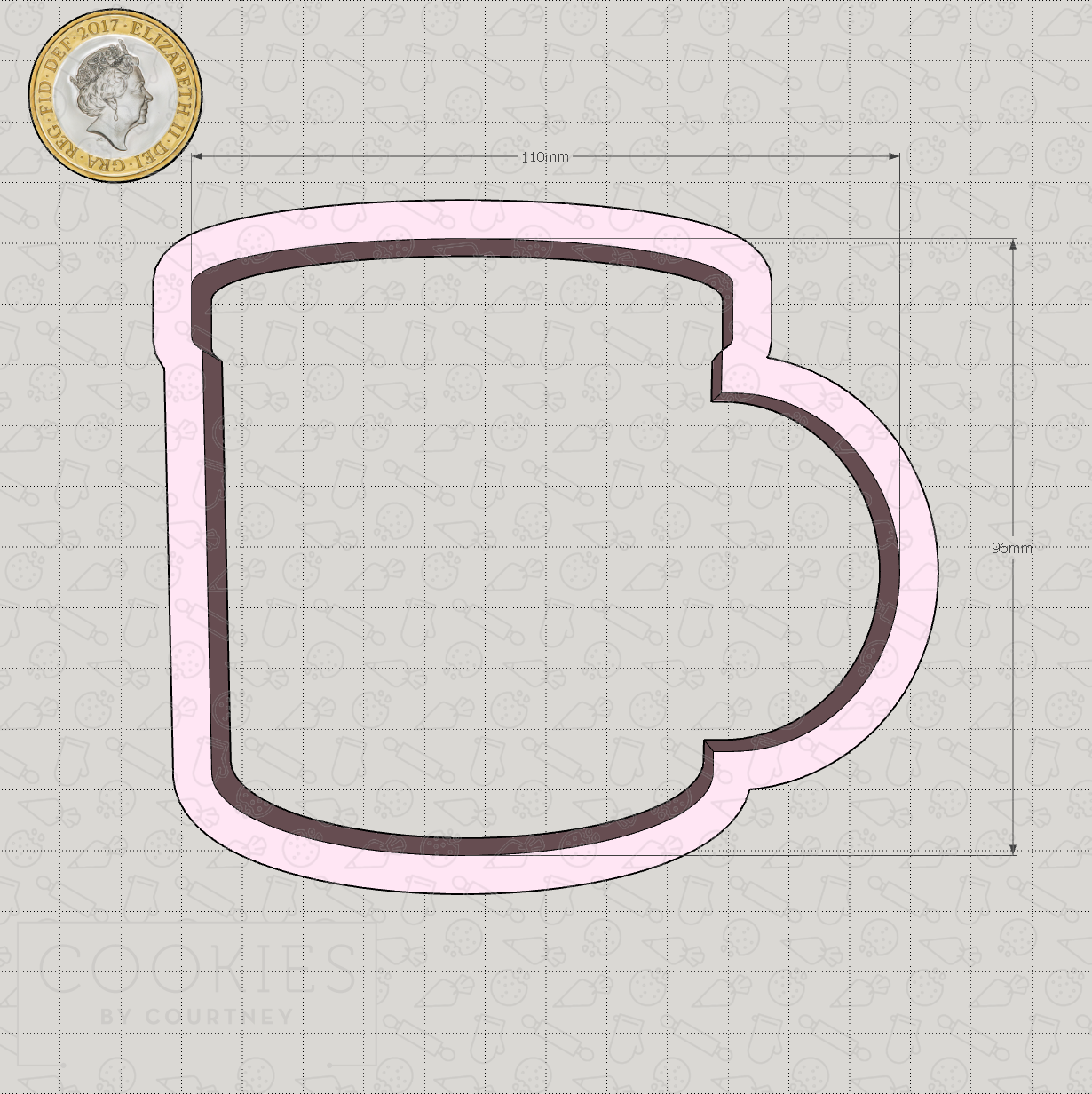 Coffee Mug 2 Cookie Cutter