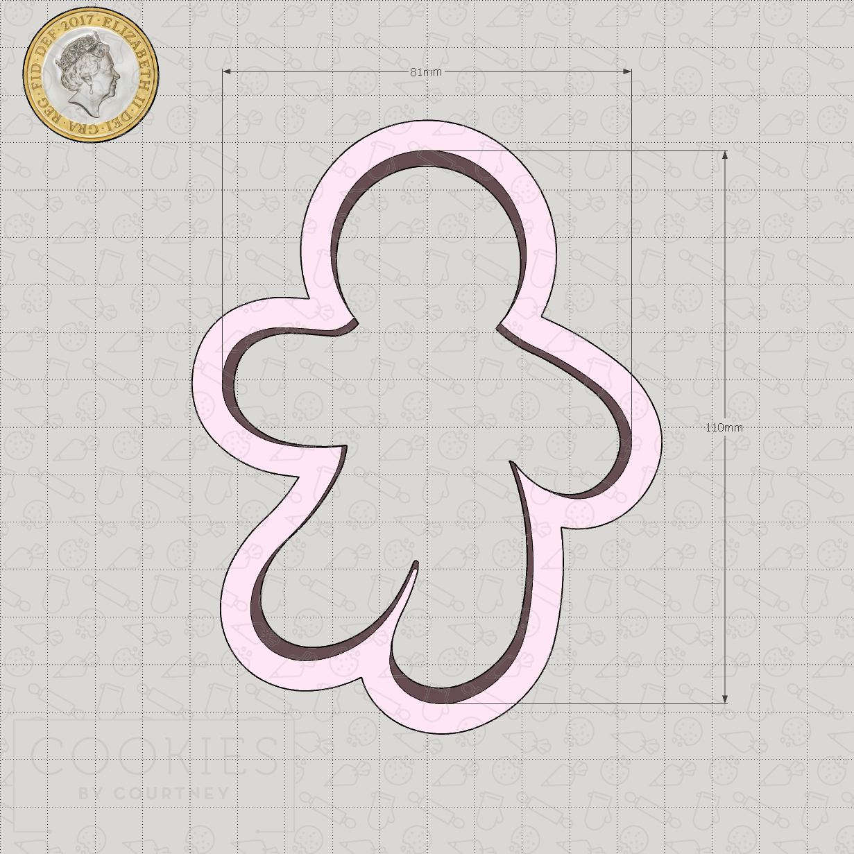 Gingerbread Man - Style 2 Cookie Cutter