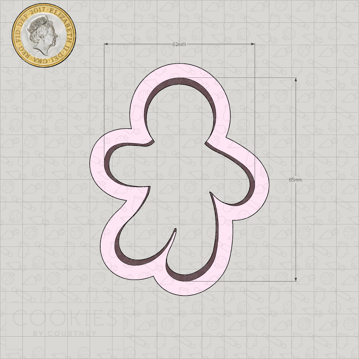 Gingerbread Man - Style 2 Cookie Cutter