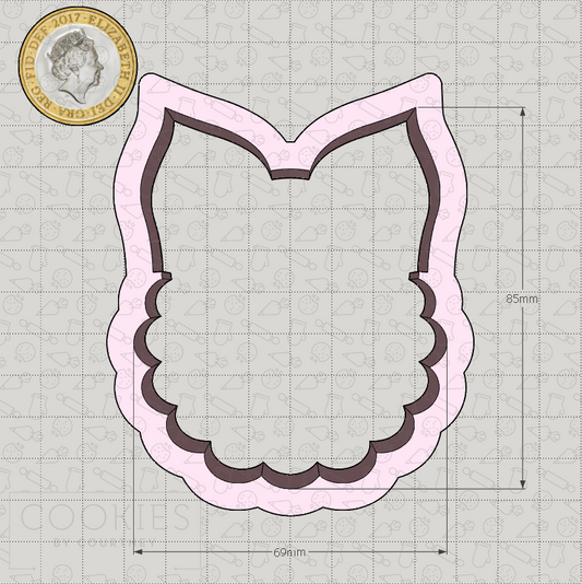 Baby Bib with Bow Cookie Cutter