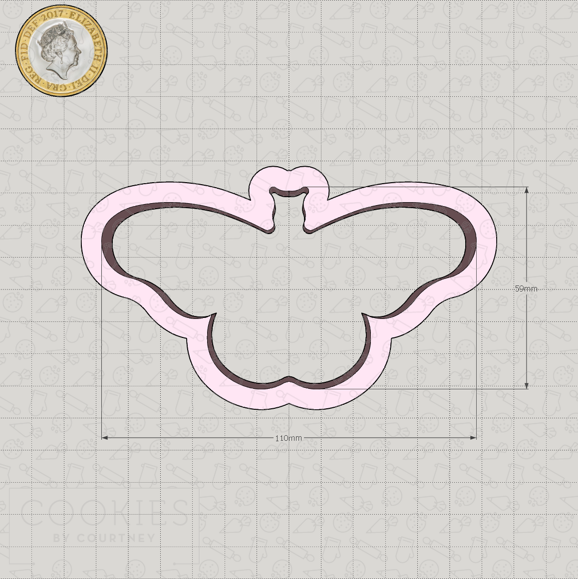 Butterfly 3 Cookie Cutter