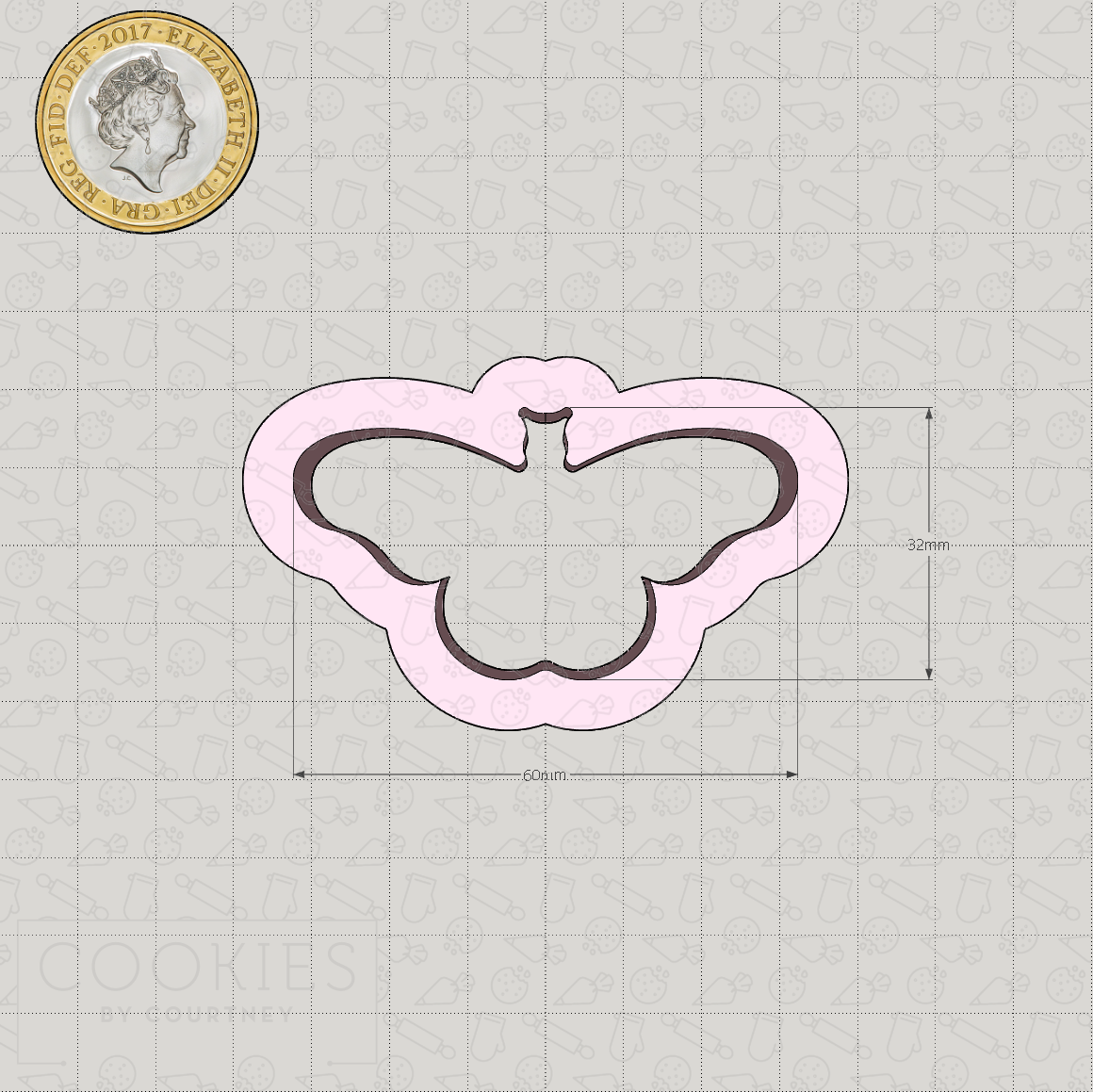 Butterfly 3 Cookie Cutter