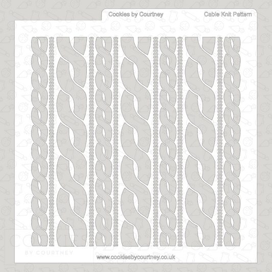 Cable Knit Pattern Stencil