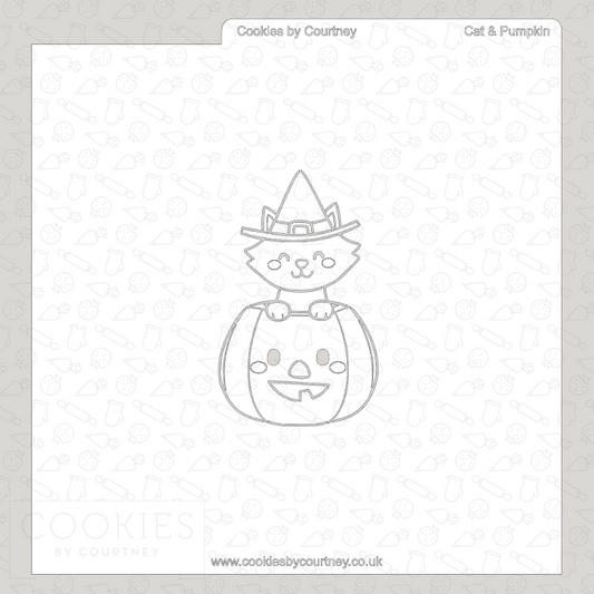 Cat and Pumpkin - PYO Stencil