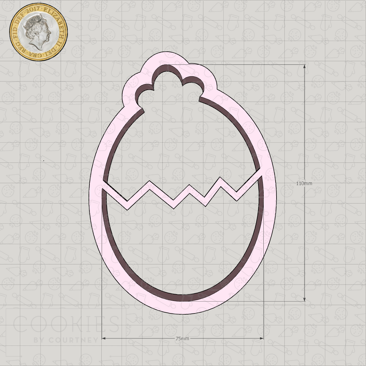 Chick and Shell Cookie Cutter