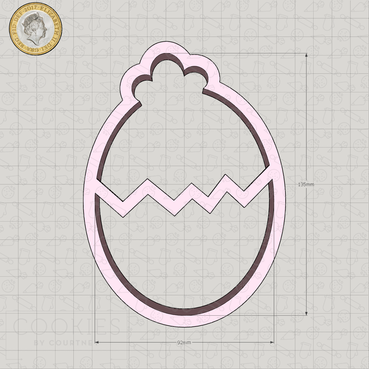 Chick and Shell Cookie Cutter