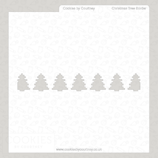 Christmas Tree Border Stencil