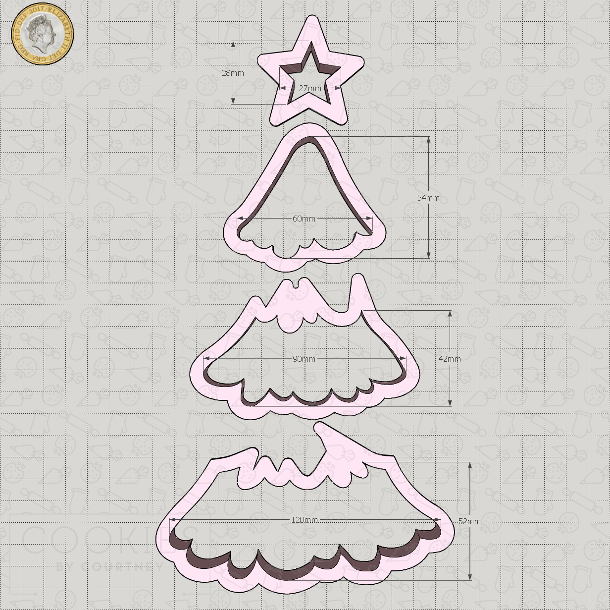 Christmas Tree Project Cookie Cutter Set