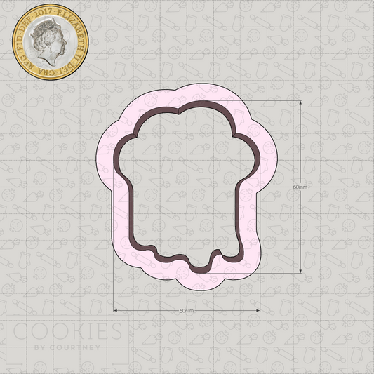 Cloud with Raindrops Cookie Cutter