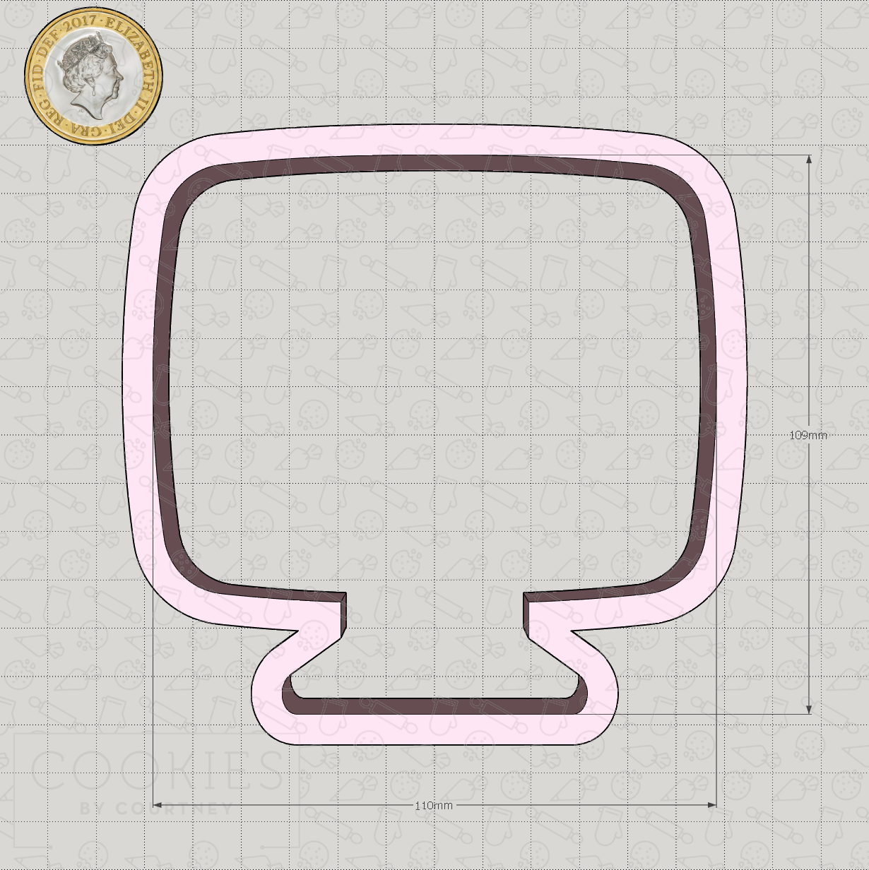 Computer Monitor Cookie Cutter