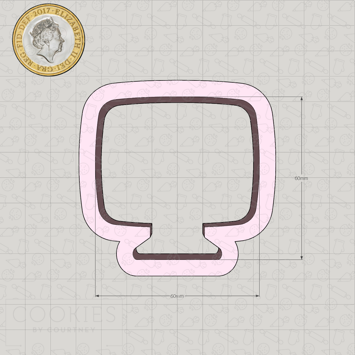Computer Monitor Cookie Cutter