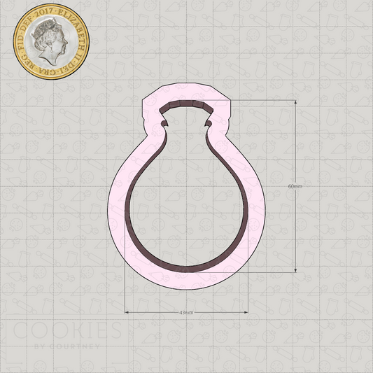 Diamond Ring 2 Cookie Cutter