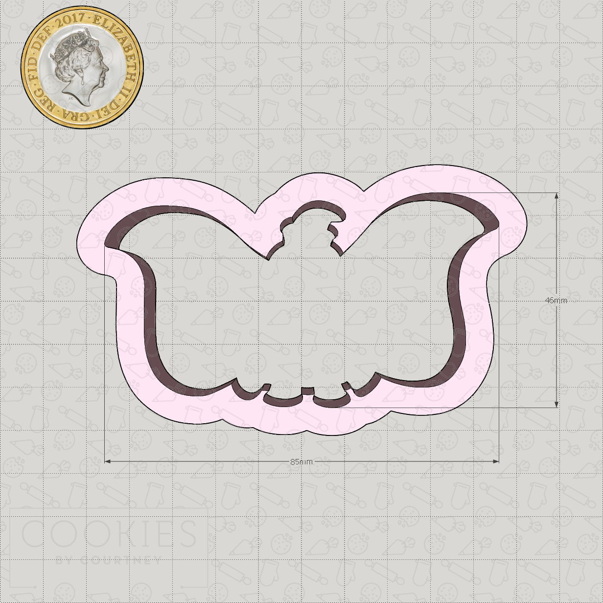 Flying Elephant 1 Cookie Cutter