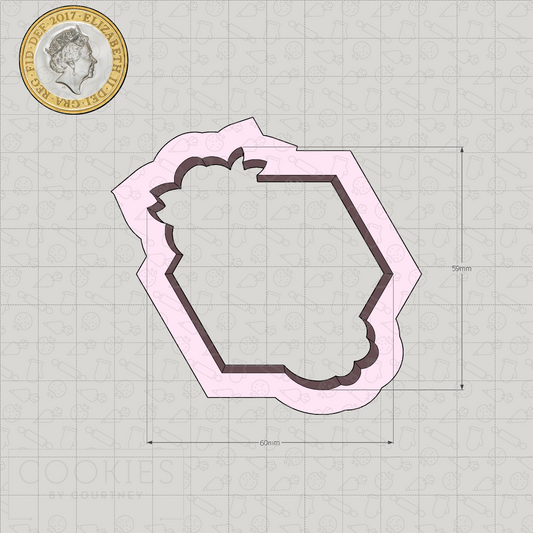 Floral Hexagon Cookie Cutter