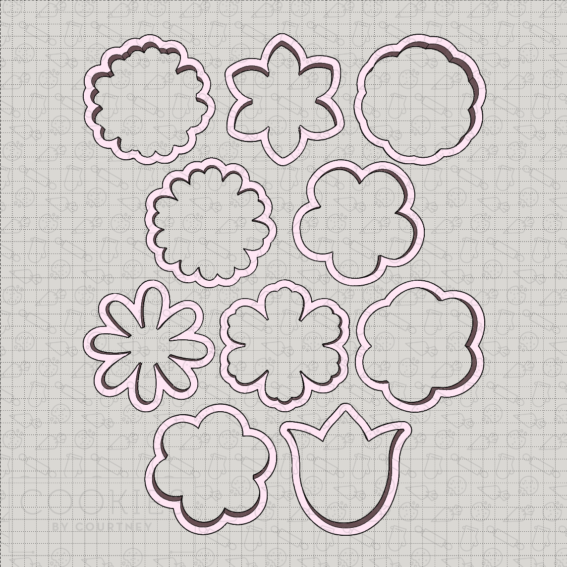 Flower Cookie Cutter Set