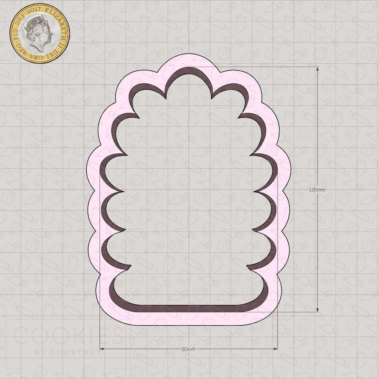 Frilly Rainbow Cookie Cutter