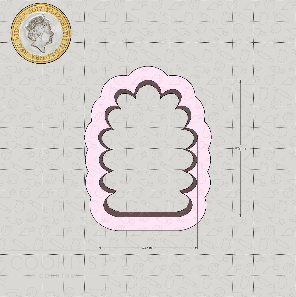 Frilly Rainbow Cookie Cutter