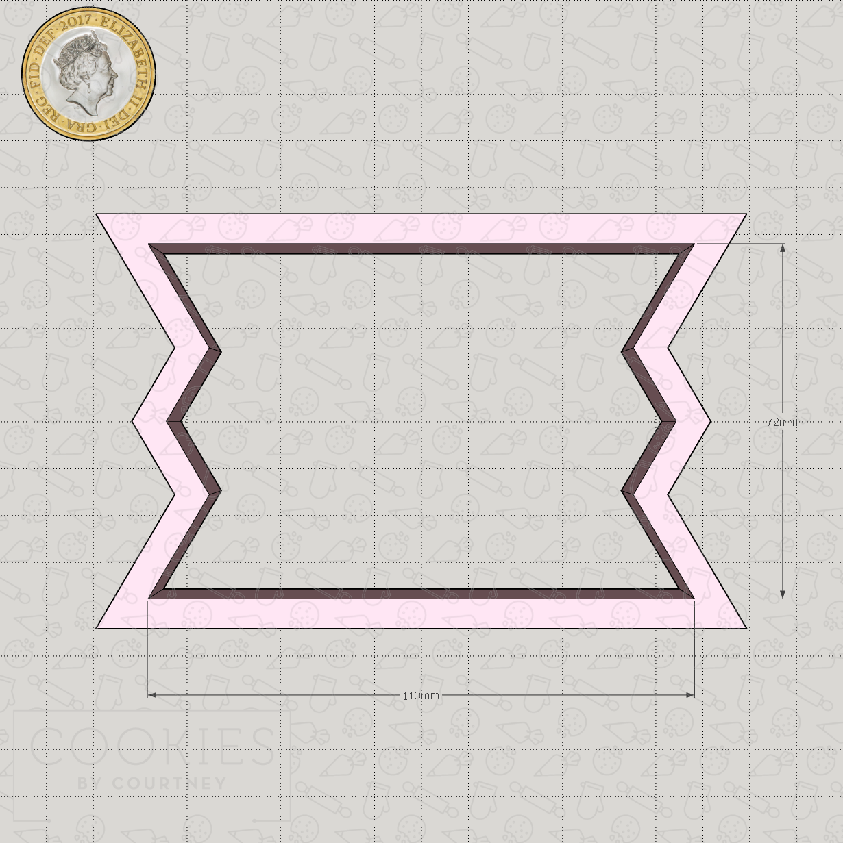 Geometric Plaque - Style #04 Cookie Cutter