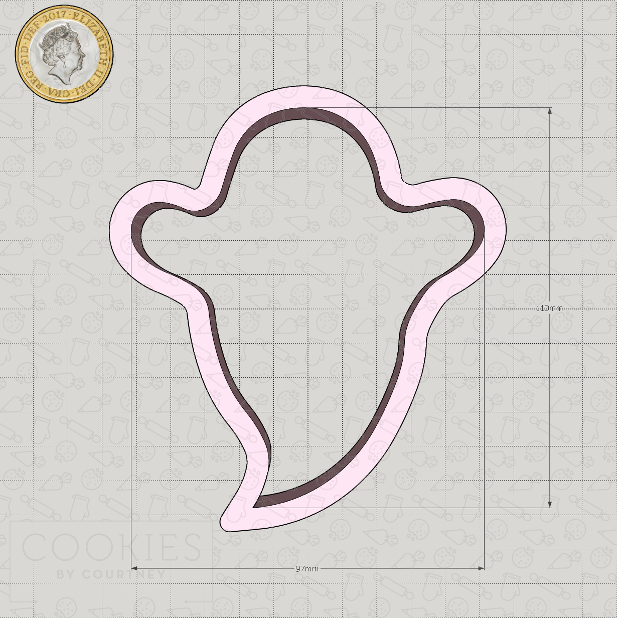 Ghost 2 Cookie Cutter