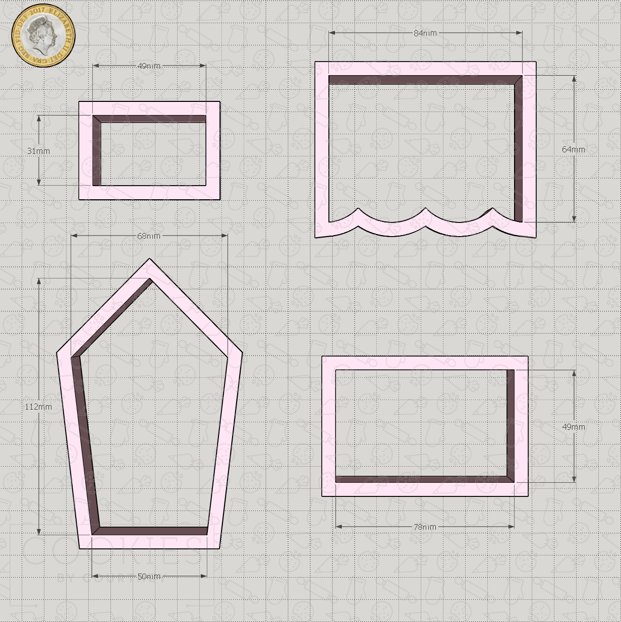 Gingerbread House 3D Cookie Cutter Project Set