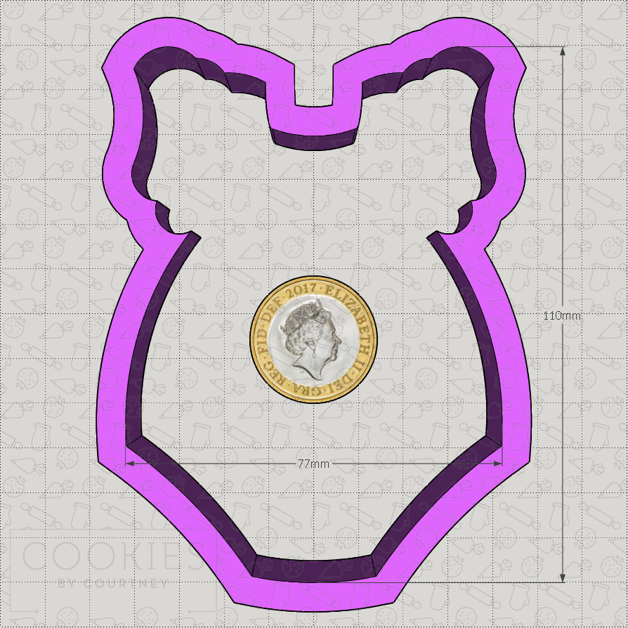 Baby Girl Romper Cookie Cutter