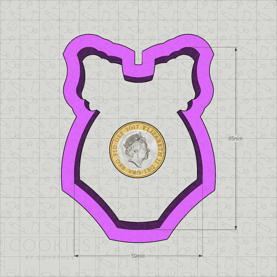 Baby Girl Romper Cookie Cutter