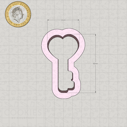 Heart Key Cookie Cutter