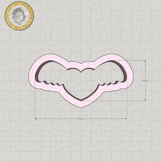 Heart with Wings Cookie Cutter