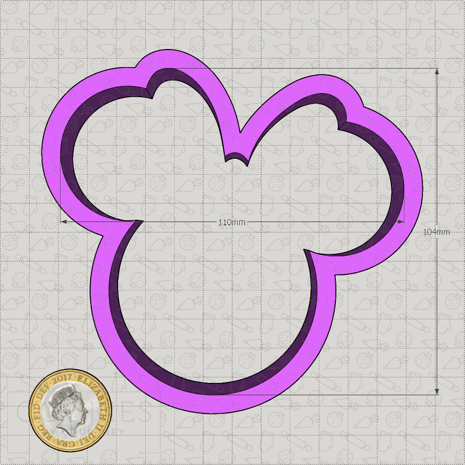 Girl Mouse Head Cookie Cutter