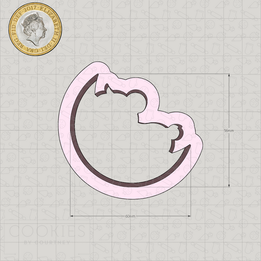 Moon with Bear Cookie Cutter