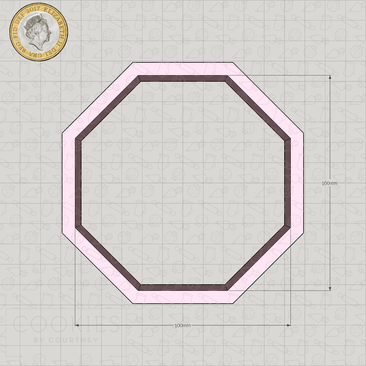 Basic Shapes - Octagon - Cookie Cutter