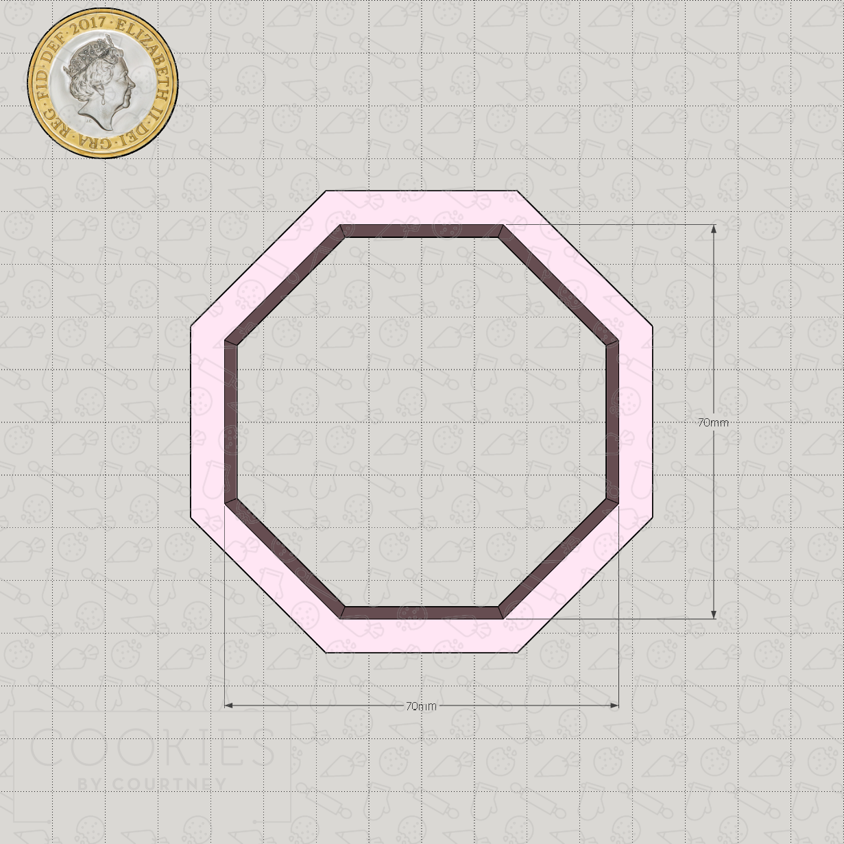 Basic Shapes - Octagon - Cookie Cutter