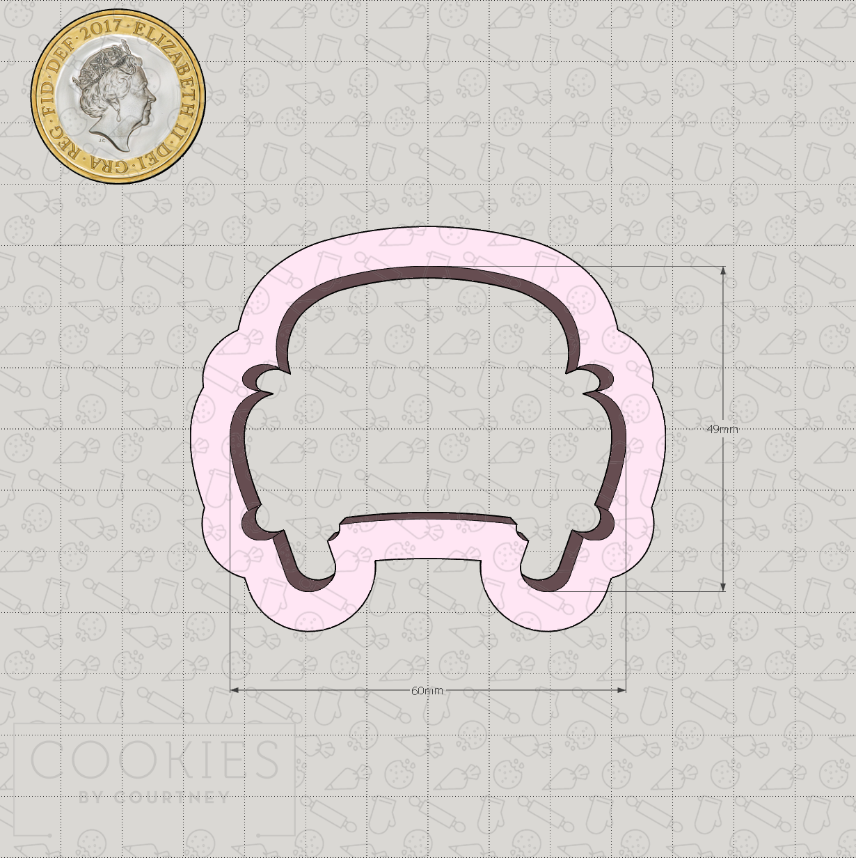 Old Fashioned Wedding Car Cookie Cutter