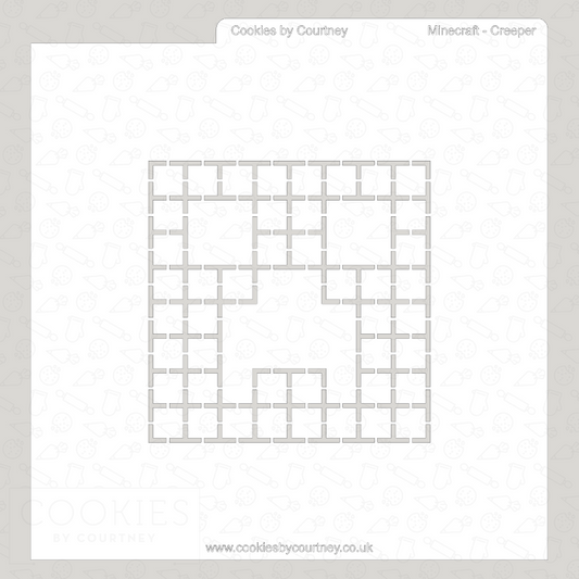 3D Block Game - Creeper - PYO Stencil