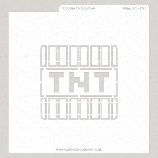 3D Block Game - TNT - PYO Stencil