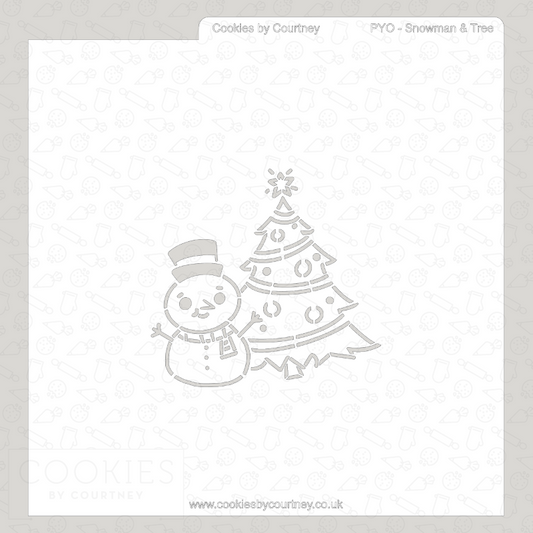 Snowman and Tree - PYO Stencil