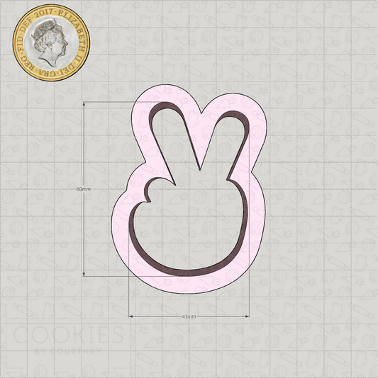 Peace Hand Sign Cookie Cutter