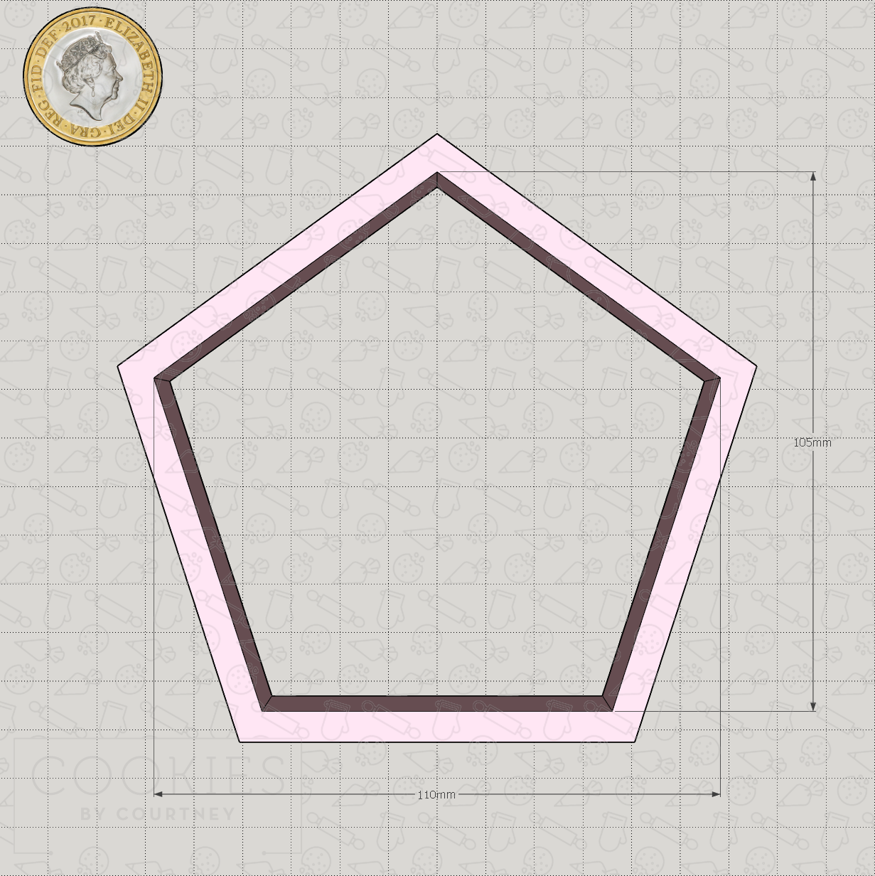 Basic Shapes - Pentagon - Cookie Cutter