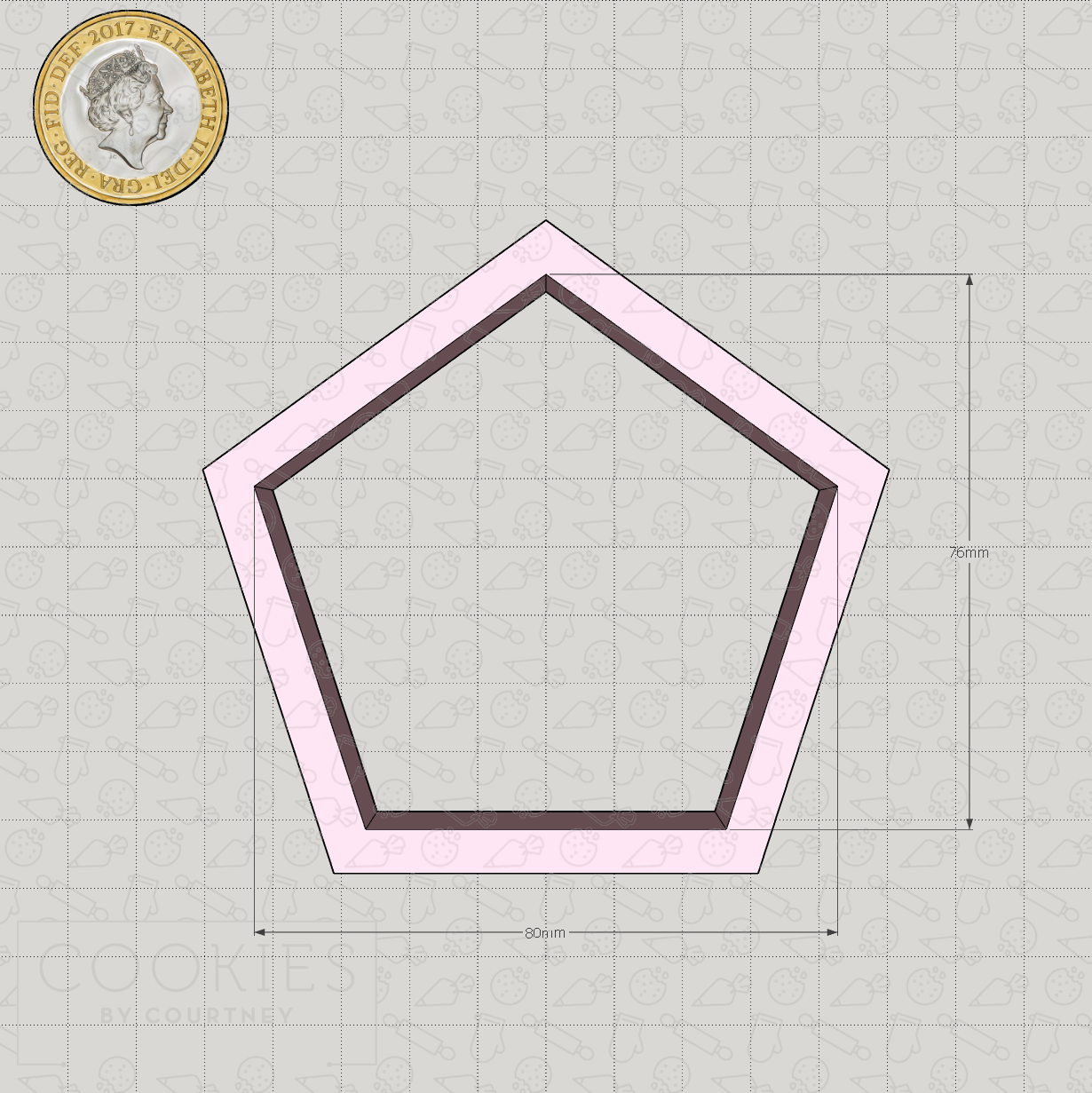 Basic Shapes - Pentagon - Cookie Cutter