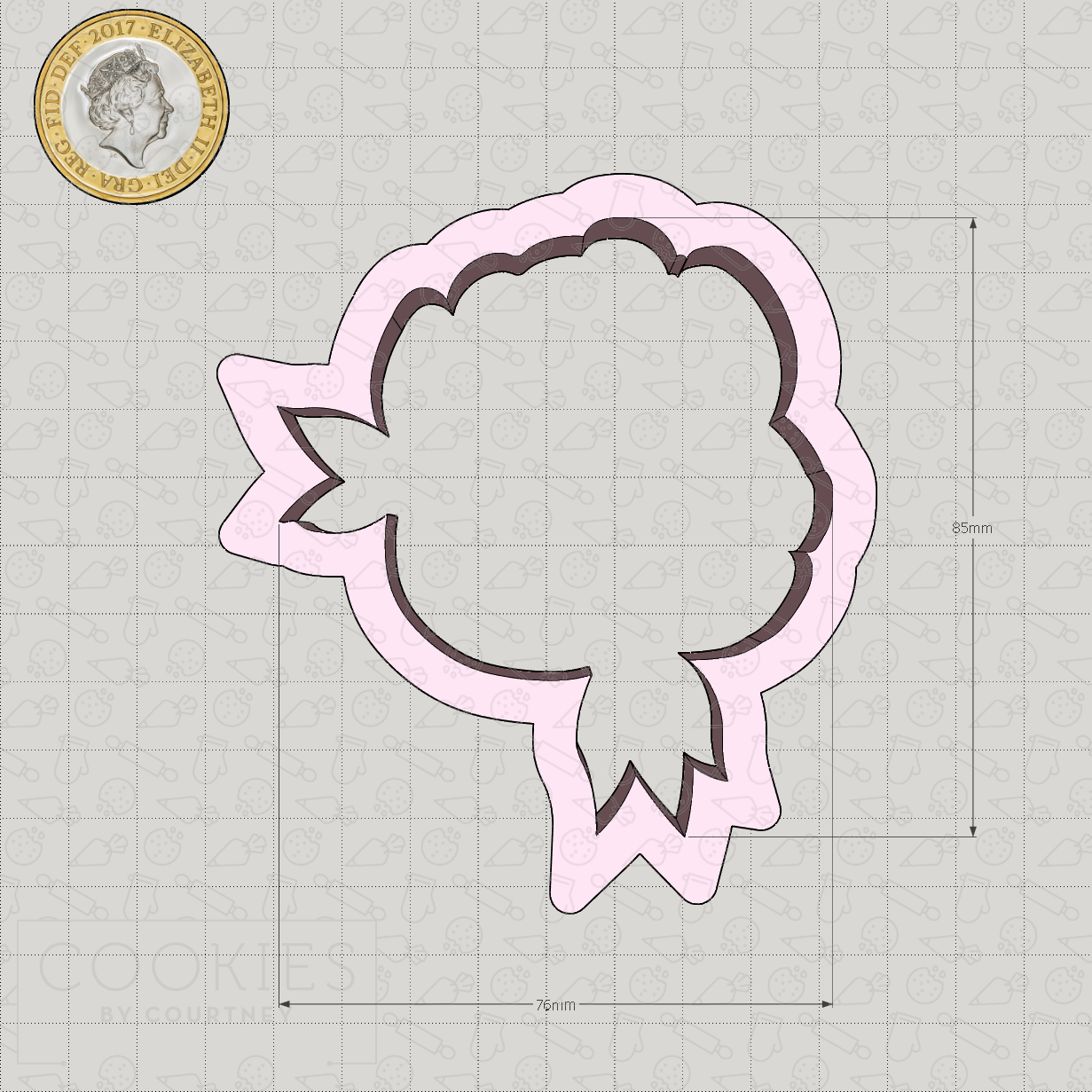 Peony Cookie Cutter