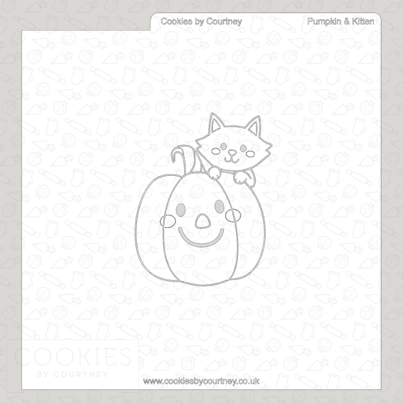 Pumpkin and Kitten - PYO Stencil