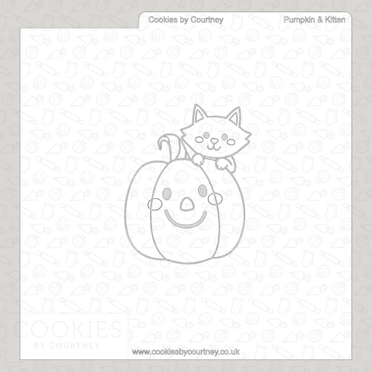 Pumpkin and Kitten - PYO Stencil