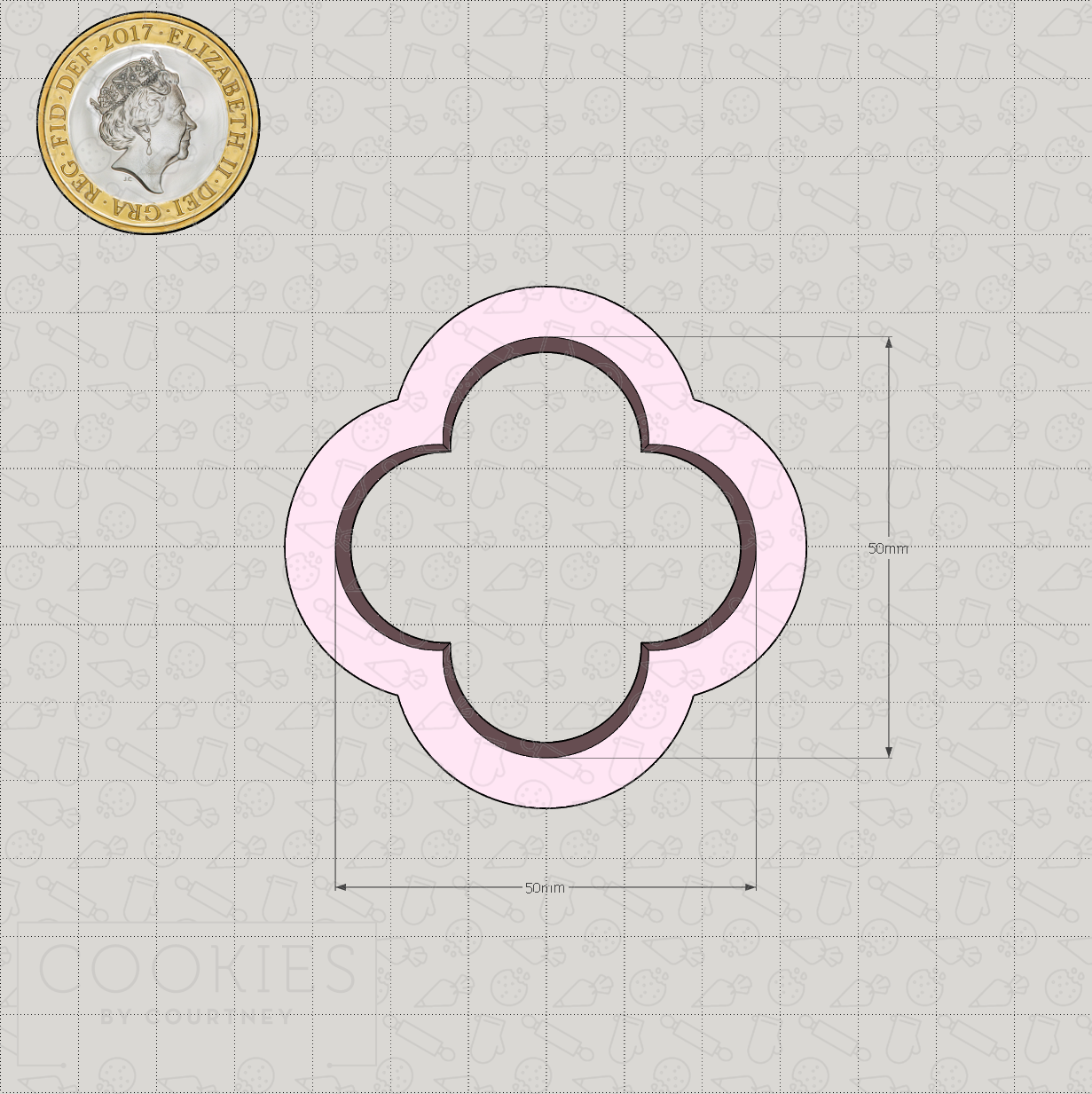 Basic Shapes - Quatrefoil - Cookie Cutter