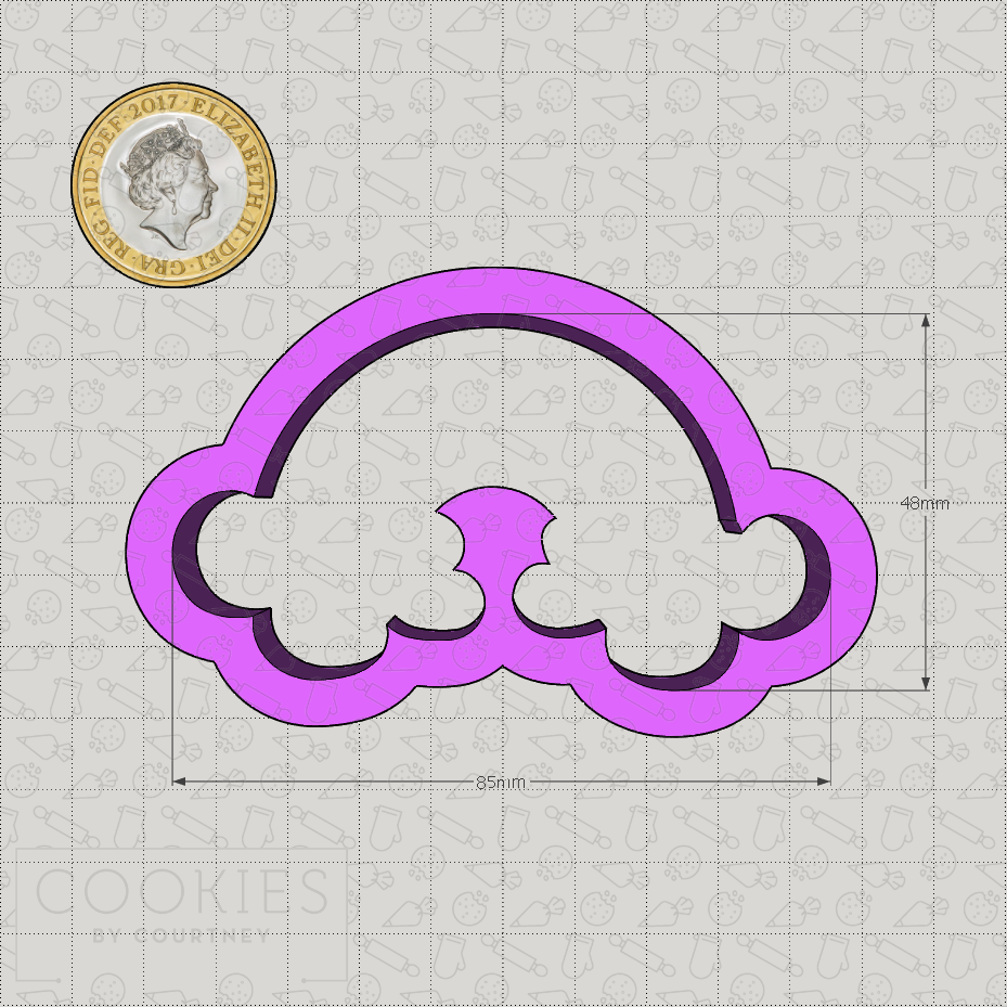 Rainbow and Clouds Cookie Cutter