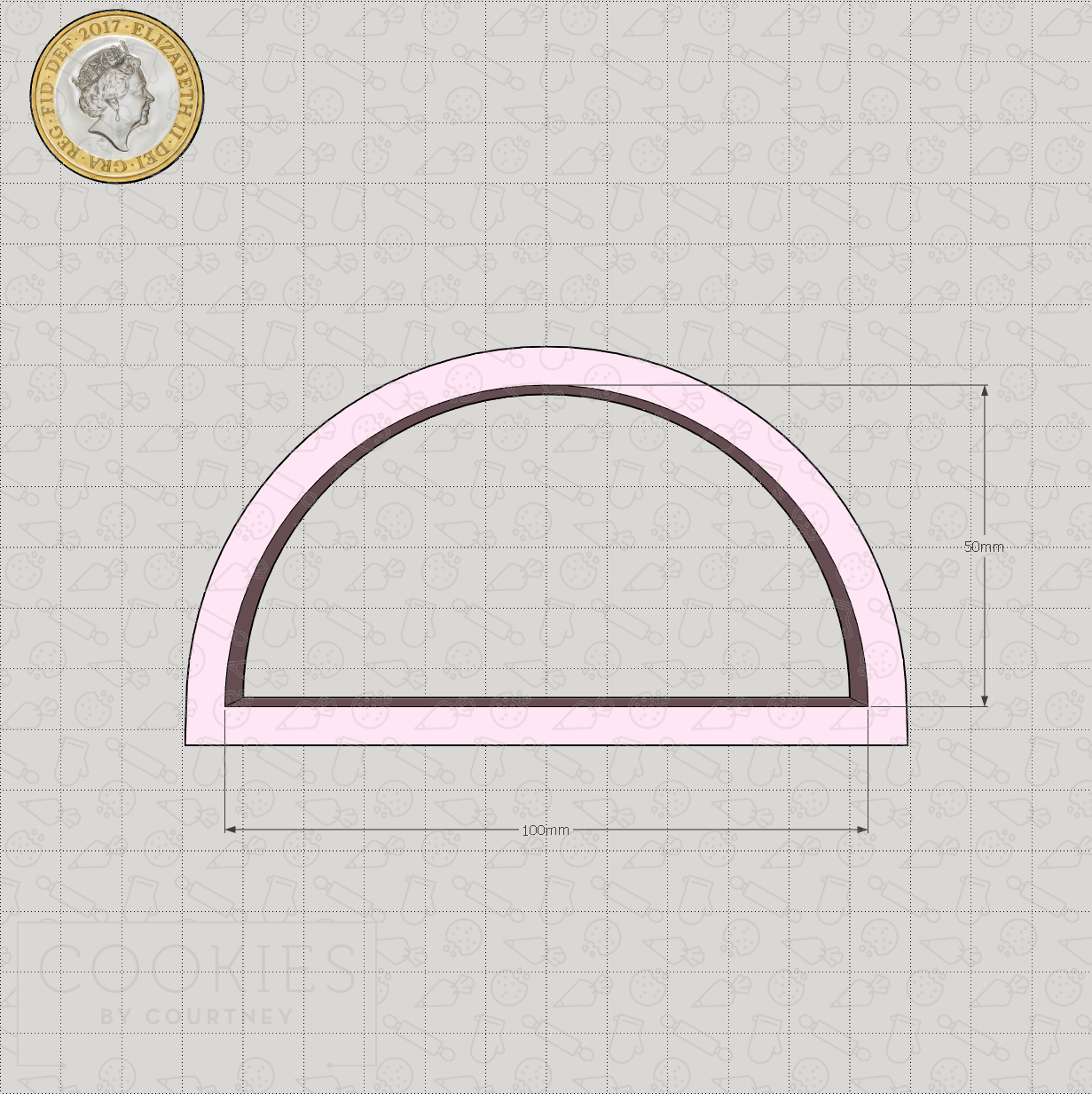 Basic Shapes - Semicircle - Cookie Cutter