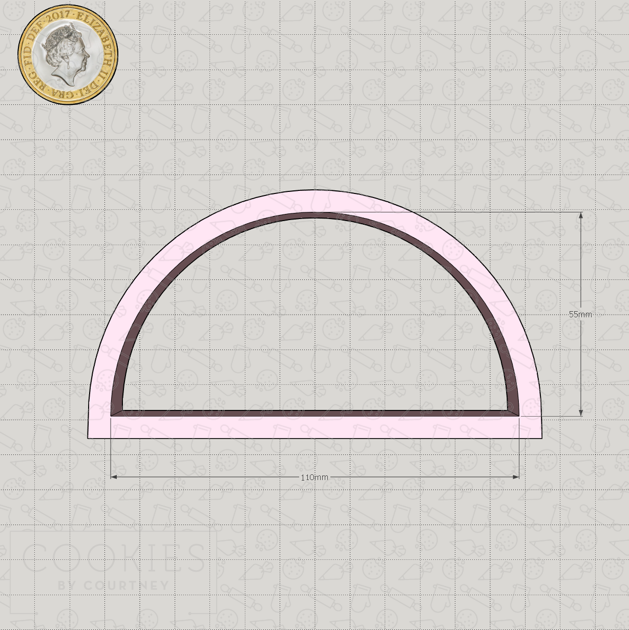 Basic Shapes - Semicircle - Cookie Cutter