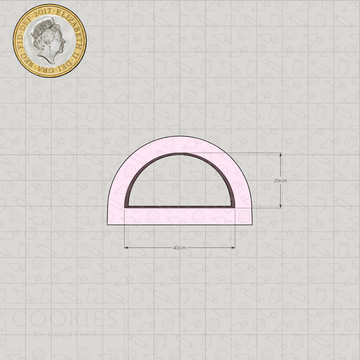 Basic Shapes - Semicircle - Cookie Cutter