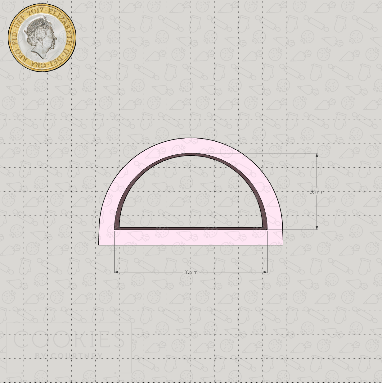 Basic Shapes - Semicircle - Cookie Cutter