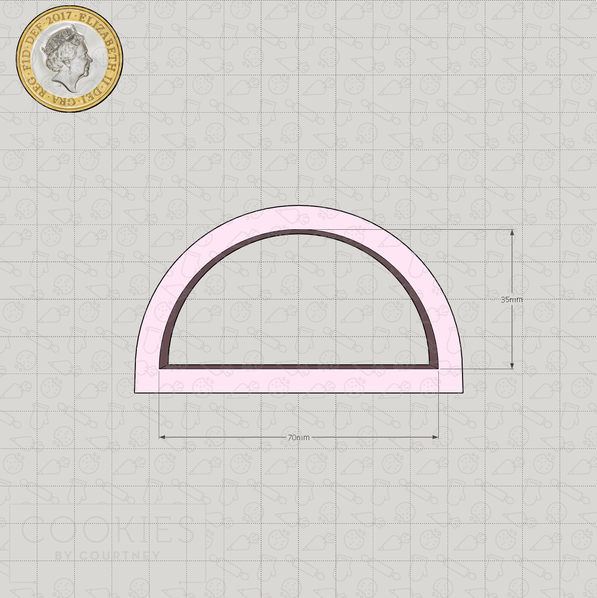 Basic Shapes - Semicircle - Cookie Cutter