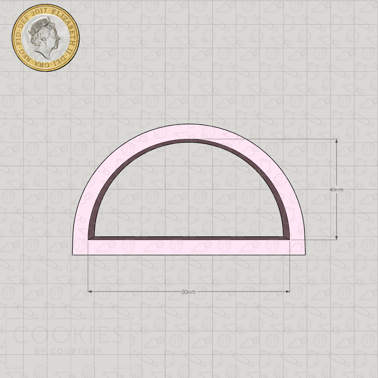 Basic Shapes - Semicircle - Cookie Cutter